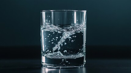 A glass of clean source water that is good for human health 
