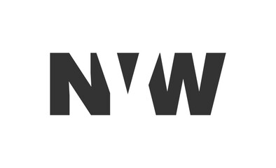 NVW logo design. Initial letter N V W bold font style for tech startups, consulting, corporate branding. Creative company name, headlines typography identity, trendy logotype.