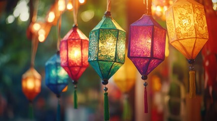 Colorful Hanging Lanterns