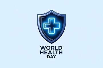 Obraz premium Modern Shield Design for World Health Day