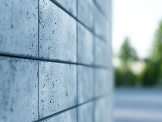 Wall of gray textured brick