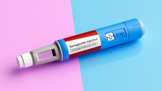Semaglutide diabetes medication, illustration