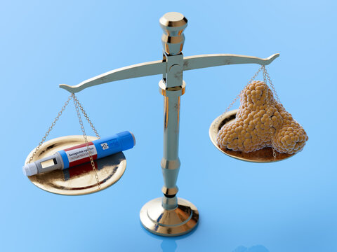 Semaglutide weight loss drug, conceptual illustration