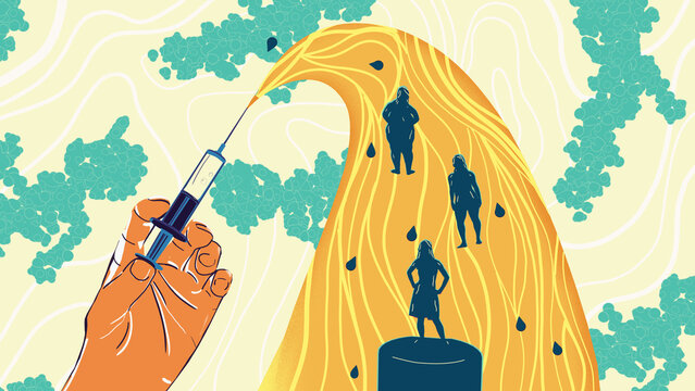 Semaglutide weight loss drug, conceptual illustration