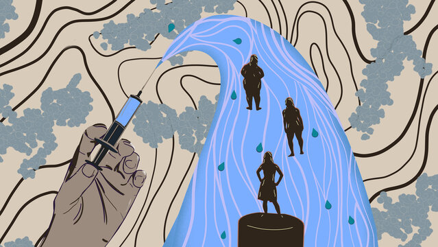 Semaglutide weight loss drug, conceptual illustration