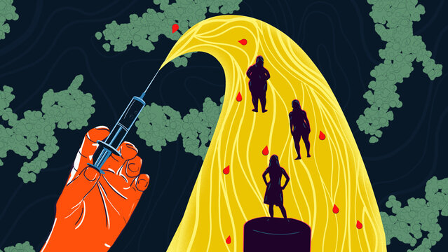 Semaglutide weight loss drug, conceptual illustration