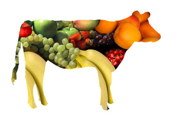 Meat free, conceptual illustration