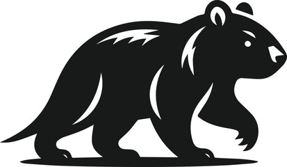 Wombat silhouette vector