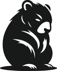 Wombat silhouette vector