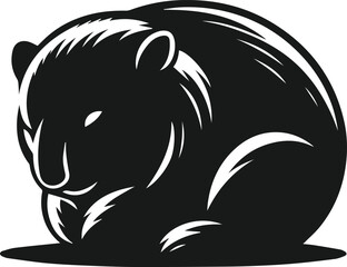 Wombat silhouette vector