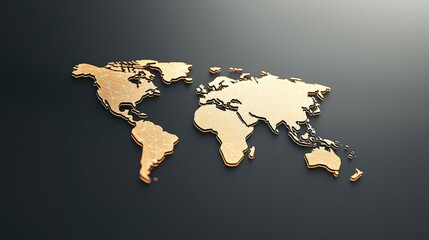Fototapeta na wymiar Earth at night highlighting finance, cityscapes, and connections concept. Artistic representation of the world map in golden tones.