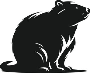 Wombat silhouette vector