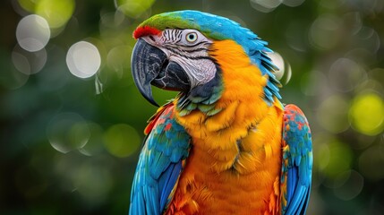 Obraz premium A Stunning Blue and Gold Macaw
