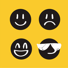 Modern outline style emoji icons collection. Premium quality symbols and sign web logo collection. Pack modern infographic logo and pictogram. Simple emoticons pictograms.