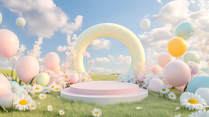 Pastel Dreamy Product Display Background