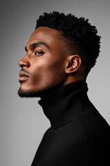 Obraz premium Portrait of a Handsome Man with Flawless Skin and a Confident Smile