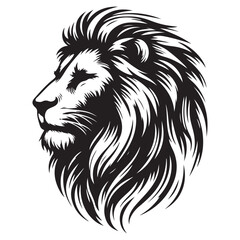 Majestic Lion Head Vector Art Illustration for Creative Designs