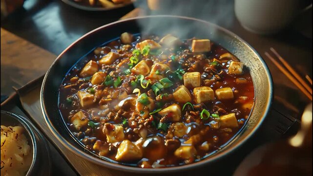 A Chinese delicacy, mapo tofu