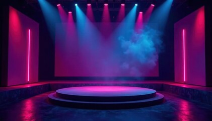 Modern stage, captivating digital presentation, visual communication, large screen