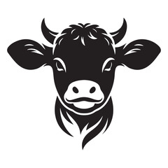 Adorable Calf Portrait Vector Art Illustration for Farm Animal Lovers