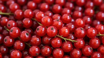 Close up of fresh red currants showcasing vibrant colors and organic produce ideal for healthy cooking and snacks