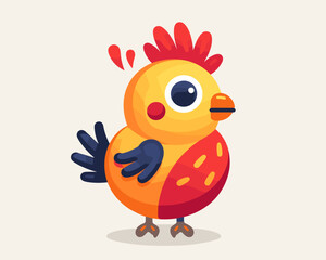 hen vector illustration of a bird
