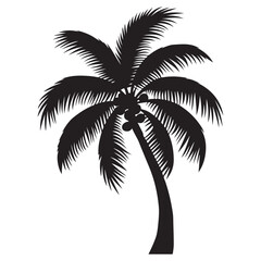 
Palm trees design elements set,silhouette of a plam tree,Palm tree's