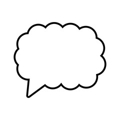 Speech bubble vector icon. Chat illustration sign. Message symbol. Text bubble logo.