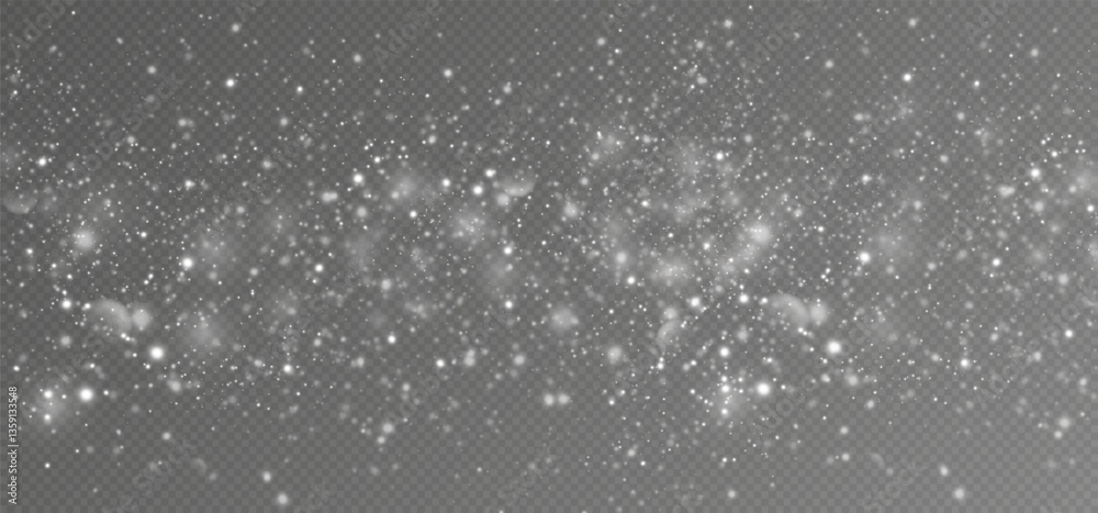 Poster light effect with glitter particles.christmas dust.white sparks shine with special light.