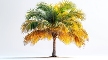 Obraz premium Tropical palm tree, isolated on white background, for design, illustration