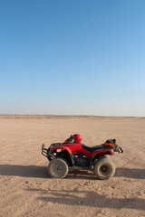 A quad bike on the desert in a sunny afternoon at Hurghada, Egypt