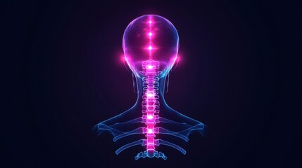 Digital spinal health assessment using holographic AI technology, modern diagnostic innovation