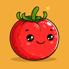 funny cartoon vegetables vector illustration in a flat style