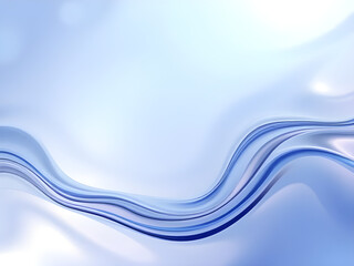 Abstract liquid flow. Dynamic waves of glowing transparent liquid generative ai