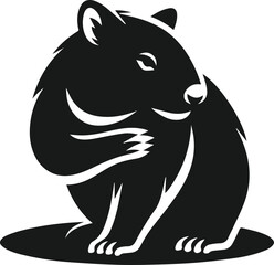 Wombat silhouette vector