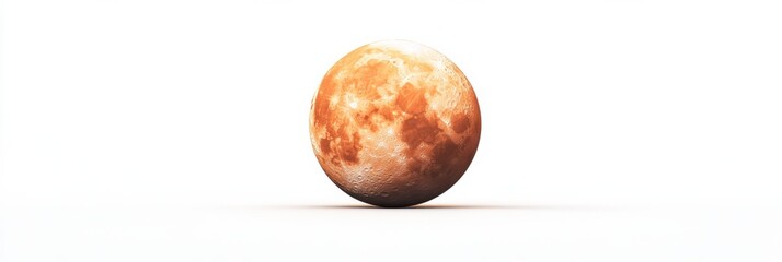 Vibrant clay style moon icon featuring smooth textures and exaggerated craters on white background