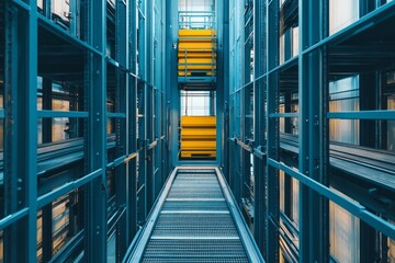 Intricate Industrial Machinery Corridor: A Deep Dive into Modern Storage Systems