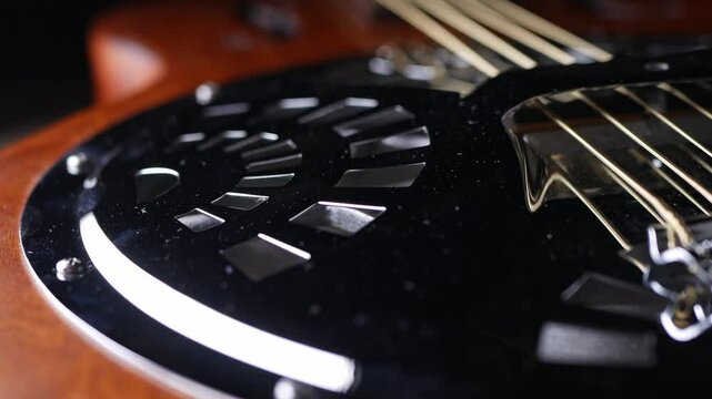 Vintage Resonator acoustic dobro blues guitar.