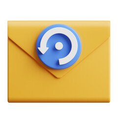 Email History 3d icon isolated White Background 3d rendering