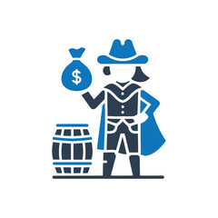 Pirate with Barrel Icon