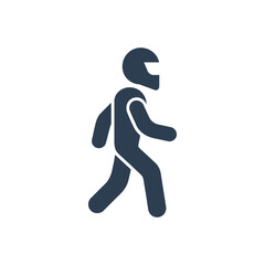 Walking with Helmet Icon