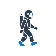 Astronaut Walking with Tank Icon