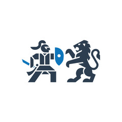Lion vs Knight Icon