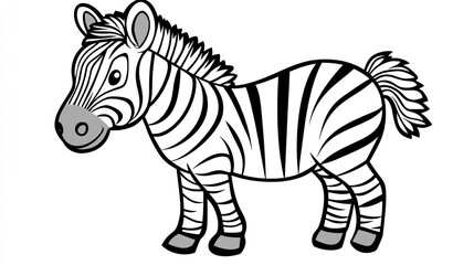 Fototapeta premium Cute zebra cartoon animal illustration