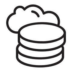 Cloud Storage  line icon