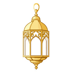 Obraz premium Lantern golden style art vector
