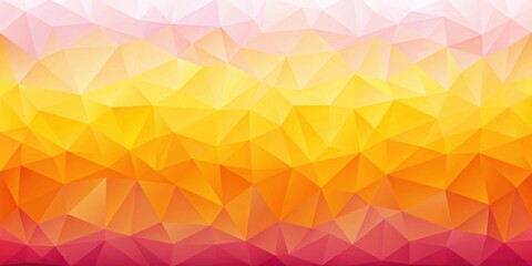 Obraz premium Abstract Geometric Background with Triangles in a Gradient of Yellow, Orange and Pink