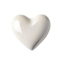 Off white heart shaped dish elegant design simple shape,