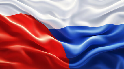 Russian State flag vector pack in waving style. For design elements with the concept of celebrating Russian holidays.