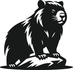 Wombat silhouette vector
